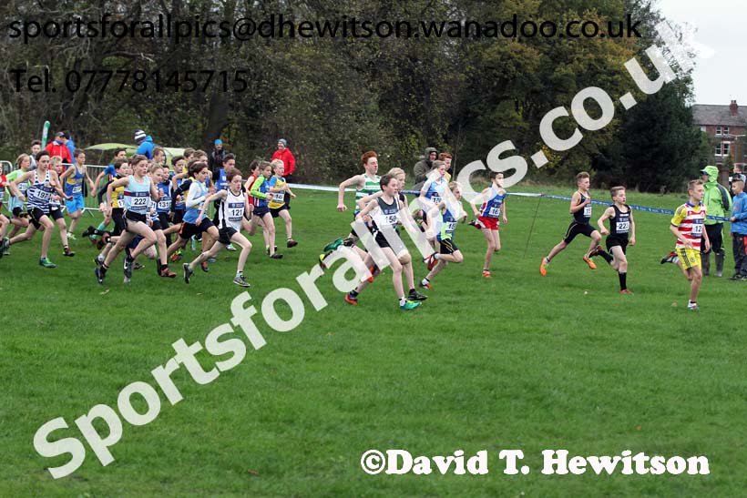 Boys under-13s, British Athletics Liverpool Cross Challenge, Sefton Park, Liverpool. Photo: David T. Hewitson/Sports for All Pics